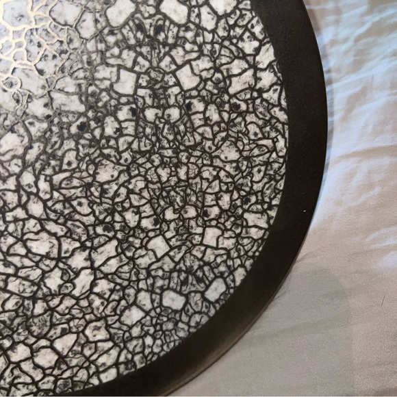 Michael Wainwright Tempio Luna platinum Canape Bread Plate 8" New - Picture 3 of 7